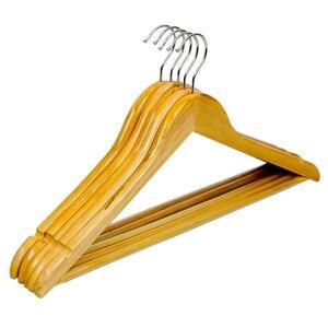 Natural wood clothing hangers 12 pack